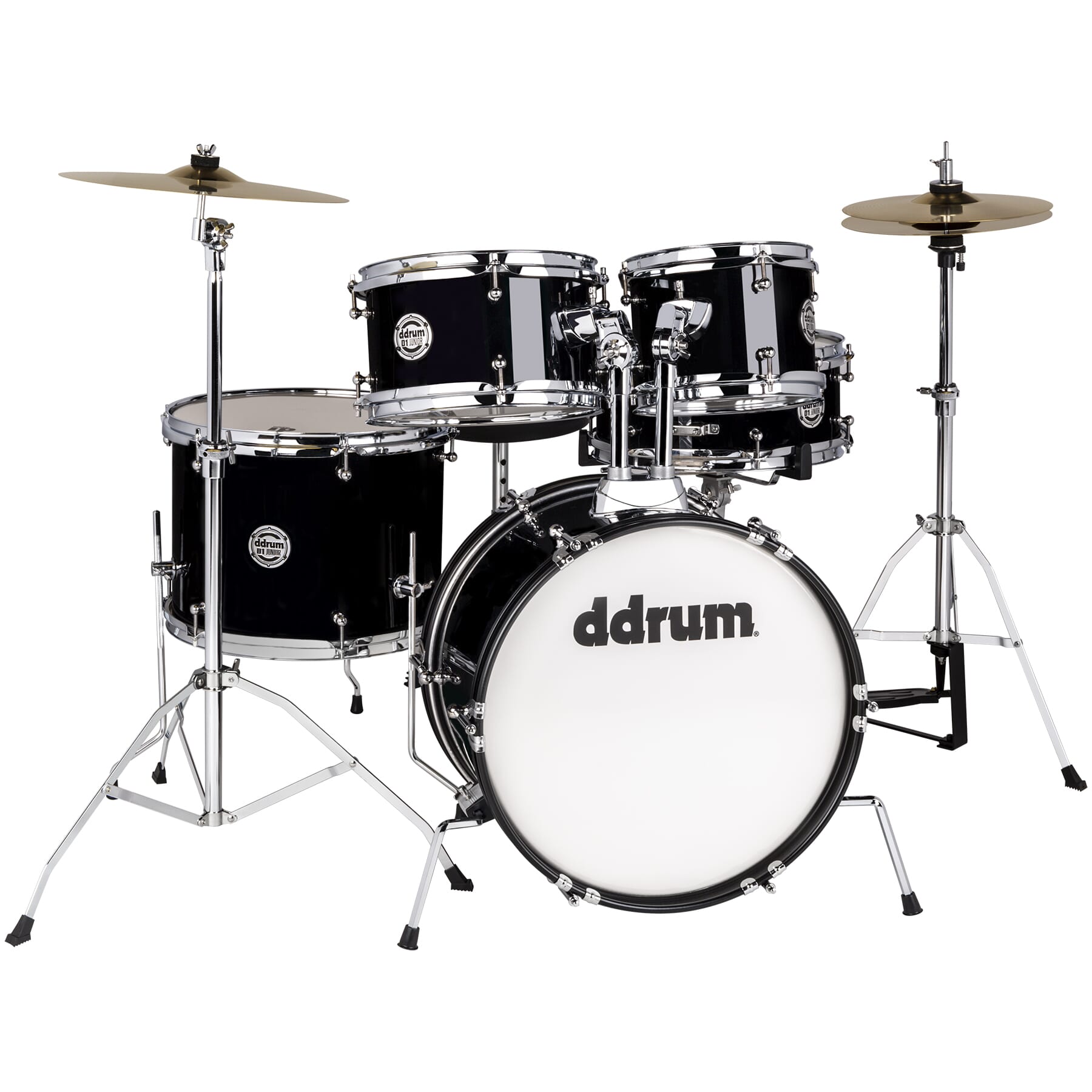 D1 Junior  Midnight black Complete drum set with cymbals