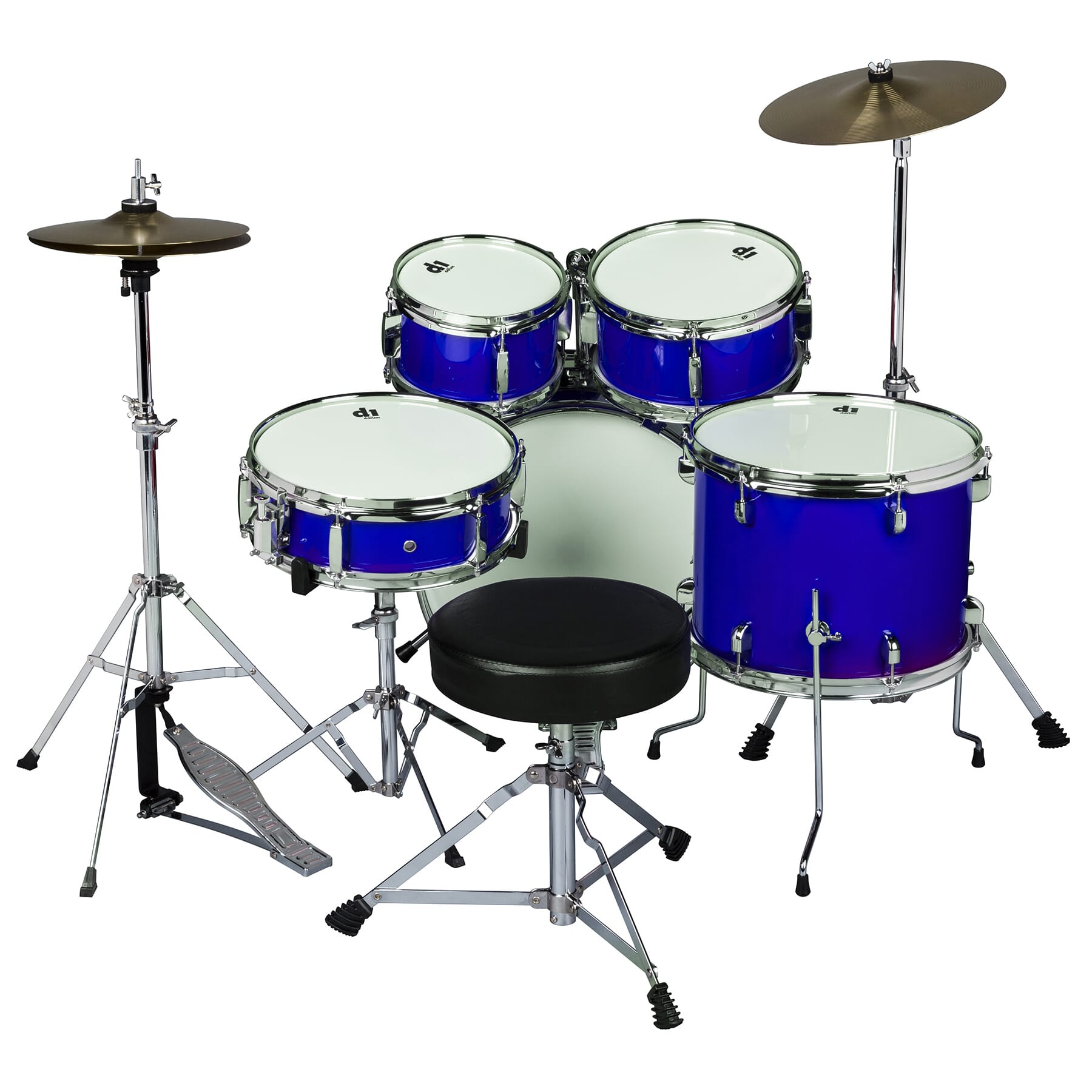 D1 Junior Police blue Complete drum set with cymbals ddrum