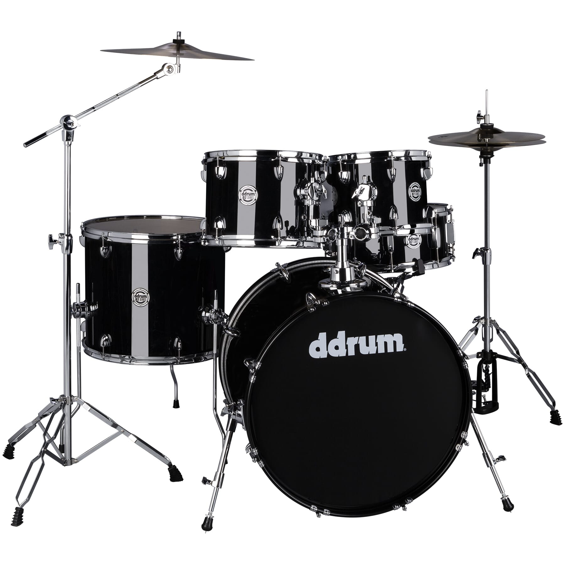 D2- Midnight Black - Complete drum set with cymbals