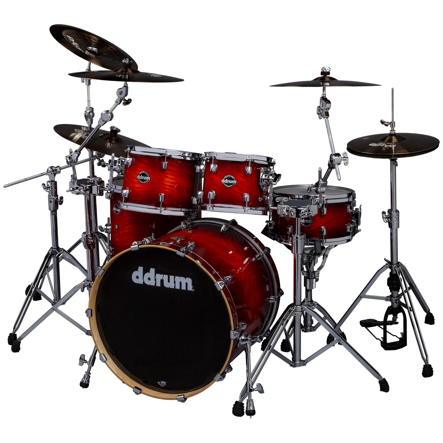 Dominion Birch 6pc Shell Pack with Ash Veneer Red Burst | ddrum