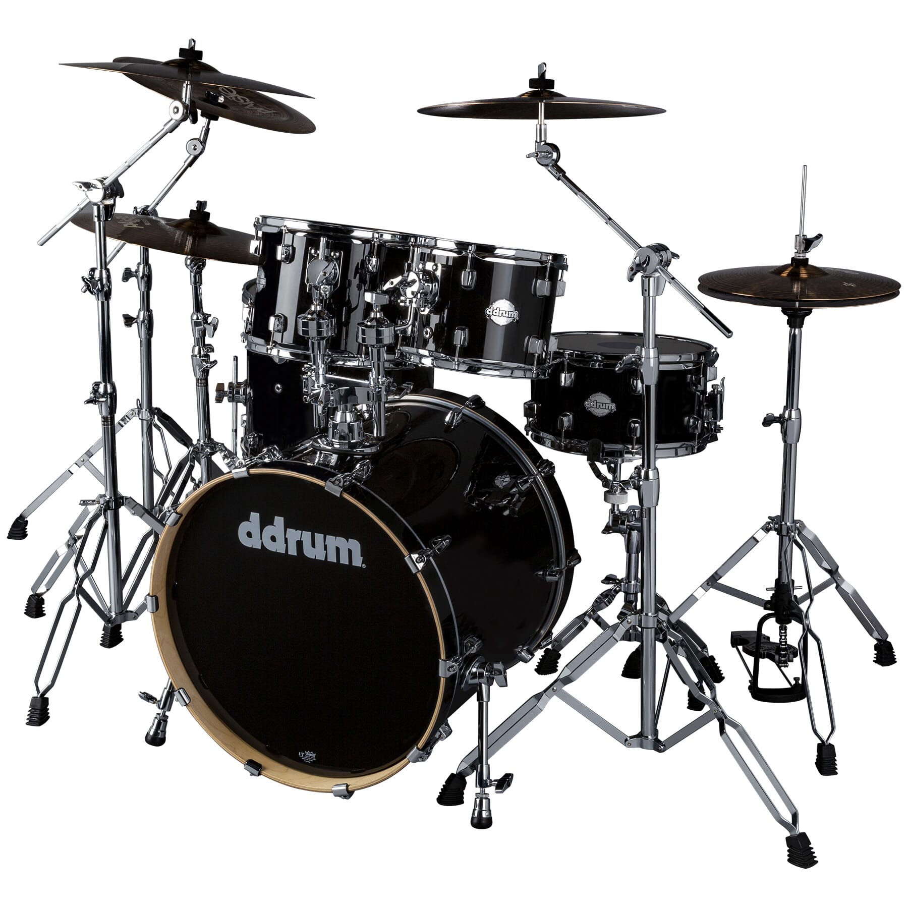 Dominion Birch 5pc Shell Pack Midnight Black Wrap ddrum