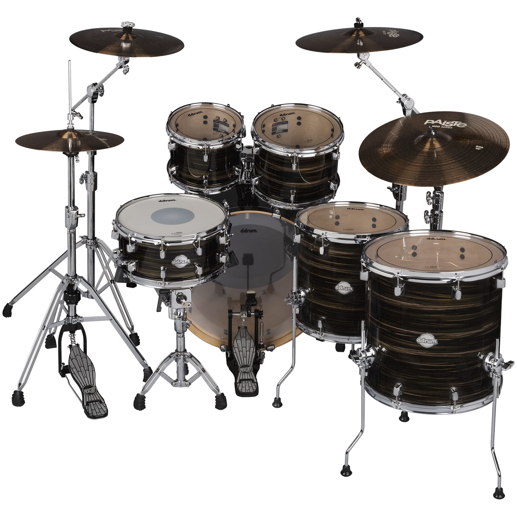 Dominion Birch 6pc Shell Pack Brushed Olive Metallic Wrap | ddrum