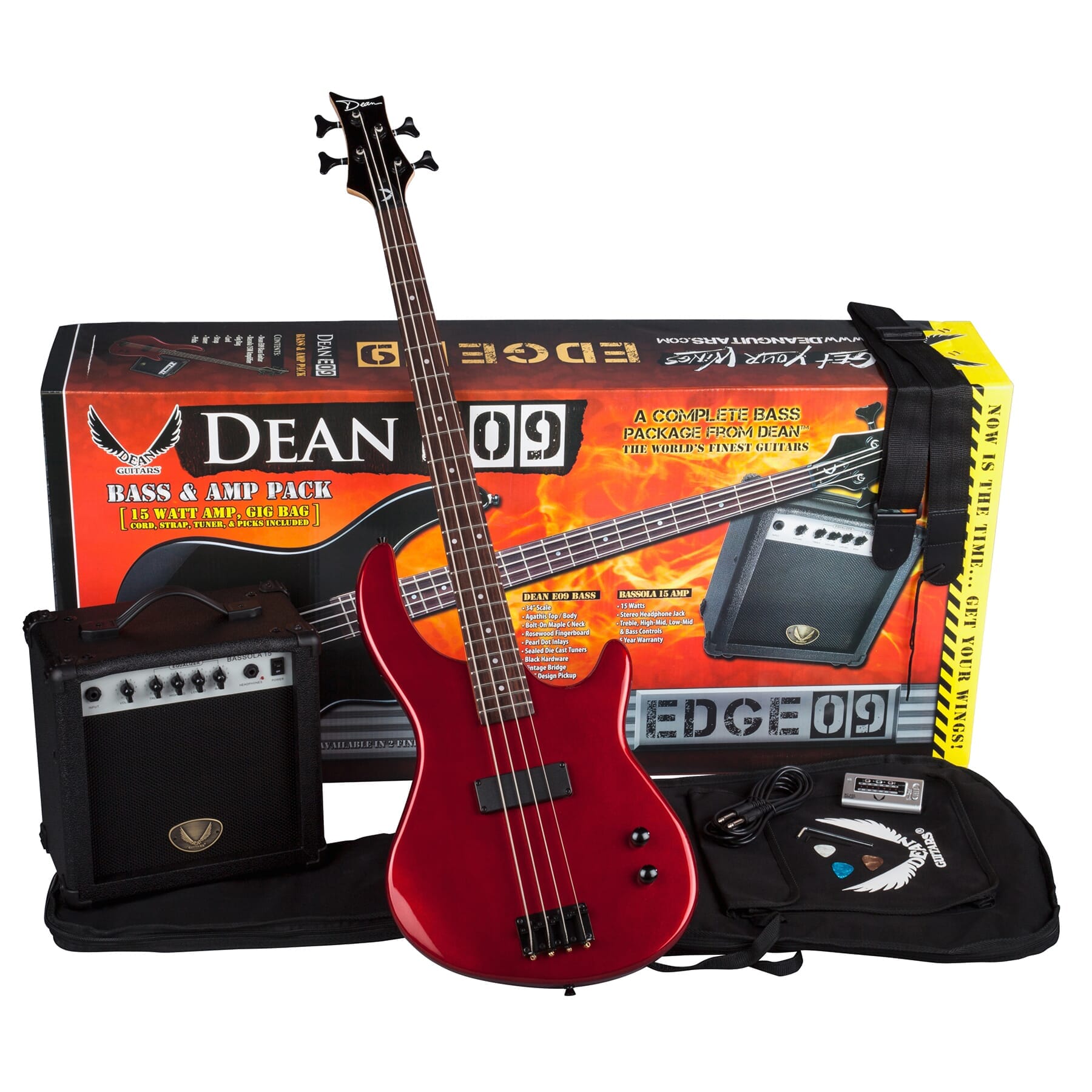 Edge 09 Bass Pack - CBK w/Amp & Acc | Dean Guitars