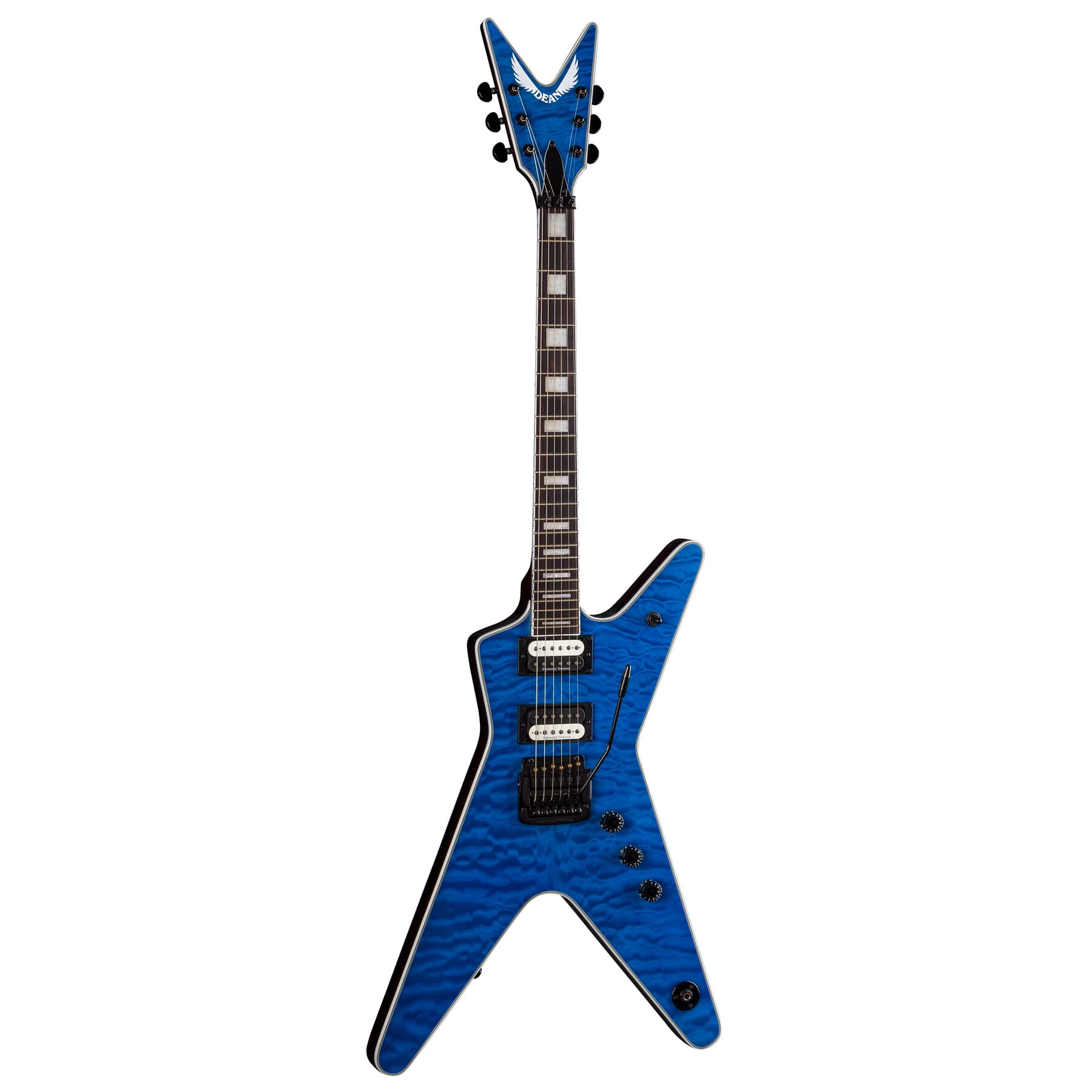 ML Select 24 Kahler Quilt Top Trans Blue | Dean Guitars