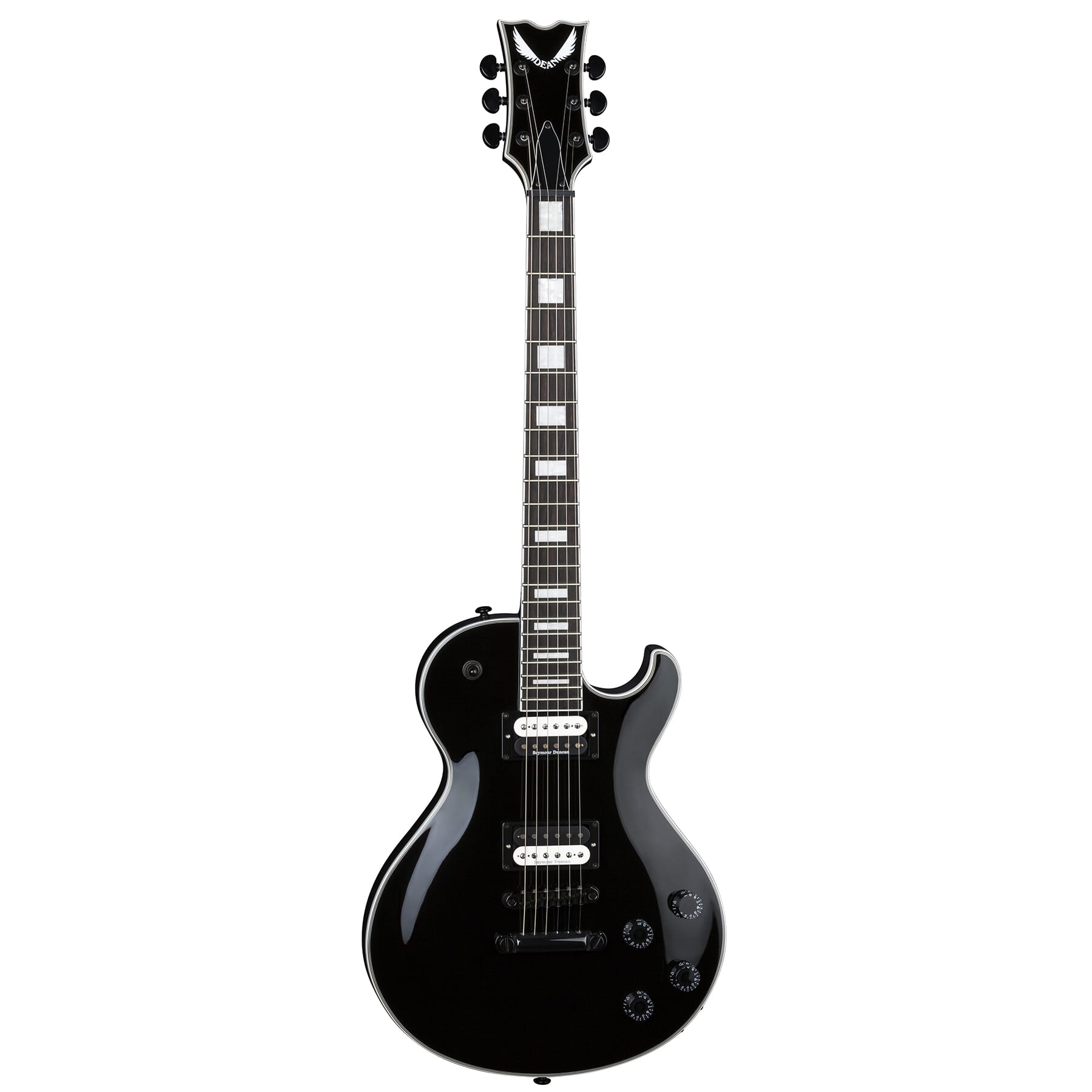 dean black electric guitar