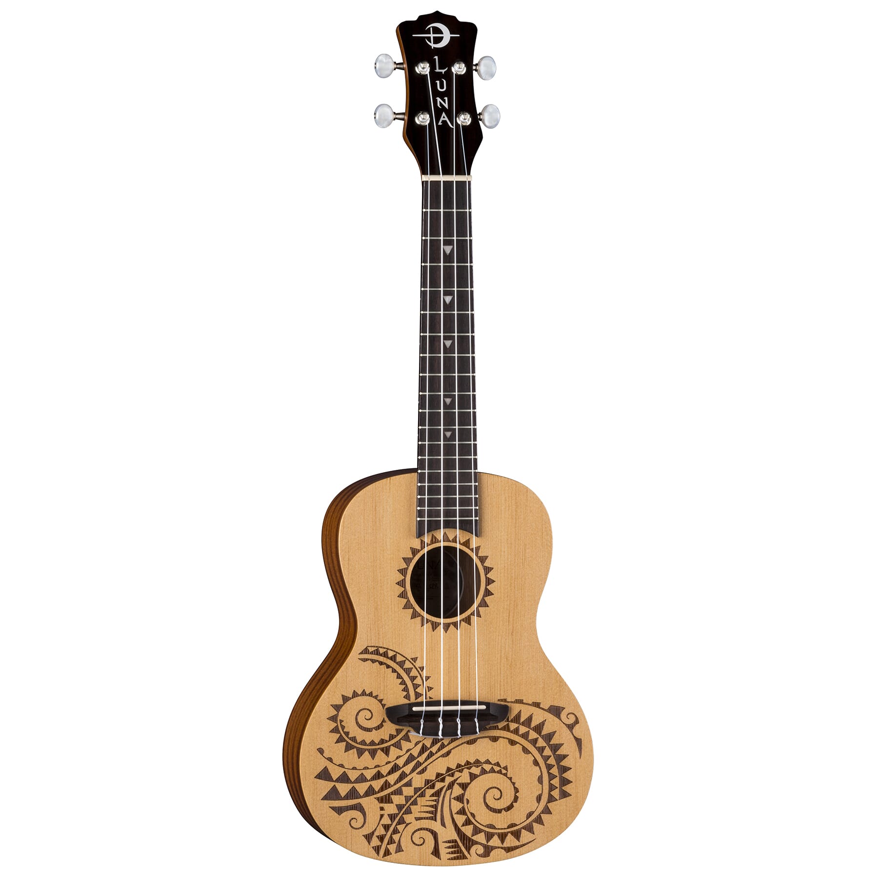 Uke Tattoo Spruce Concert w/ Gigbag | Luna Guitars