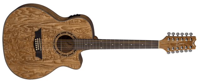 Dean EXQA12 GN Exhibition Quilt Ash 12 String with Aphex GN : :  Home