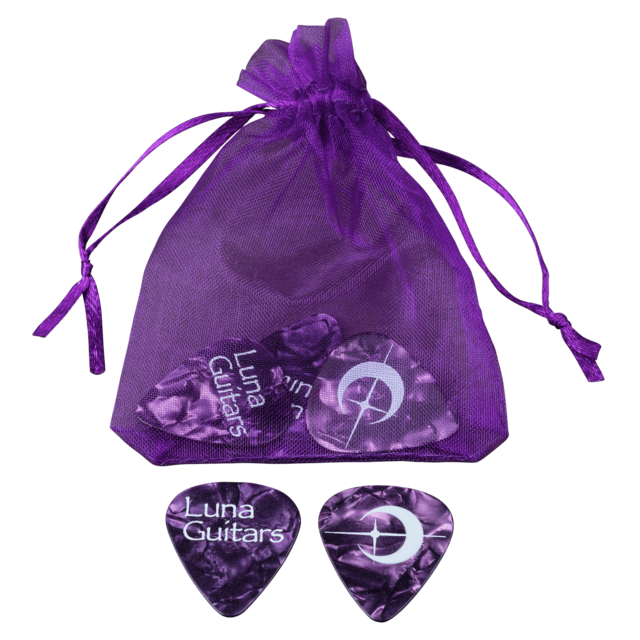 Luna picks - 6 Purple in organza bag