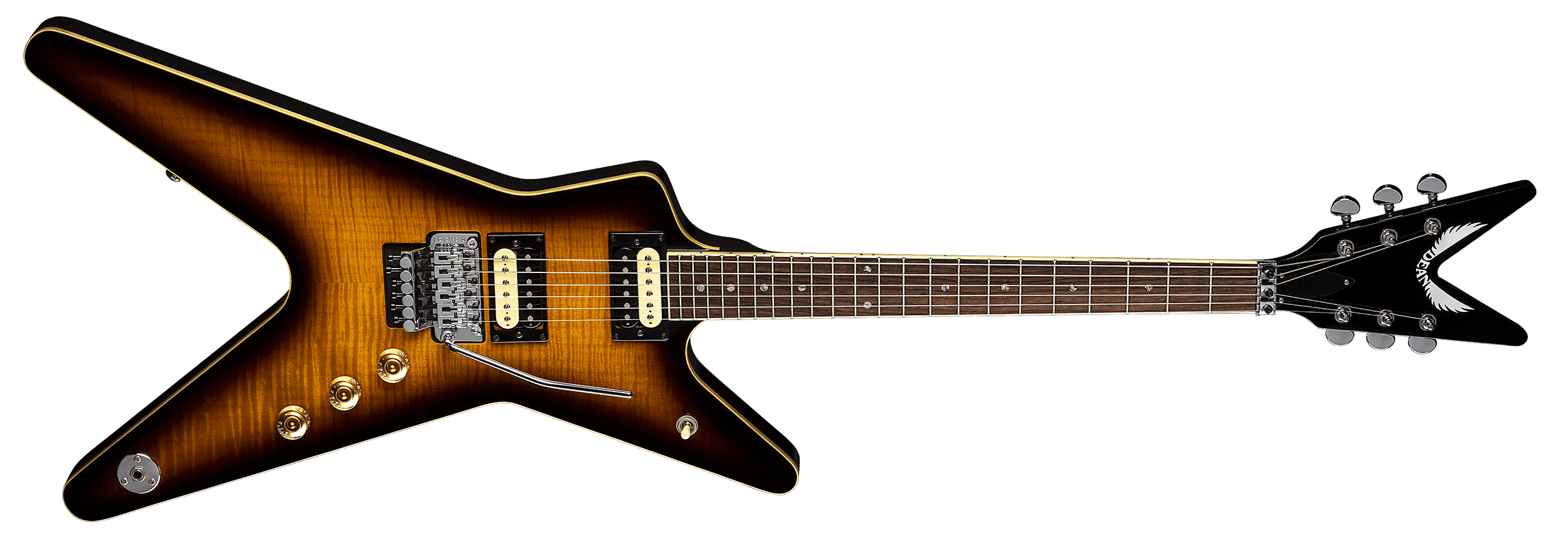 Dean Dean Guitars ML 79 Floyd Flame Haut Trans Brazilian Guitare Électrique 