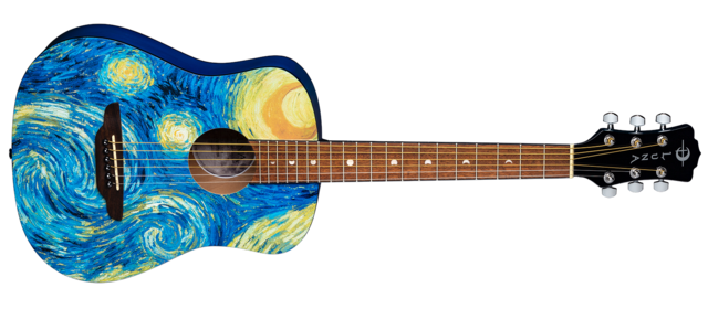 Safari Starry Night Travel Guitar w/ Gigbag
