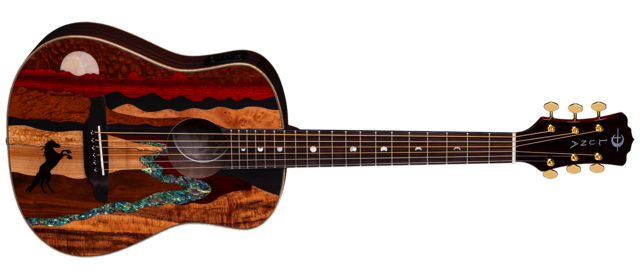 Safari Vista Stallion Travel Guitar A/E | Luna Guitars