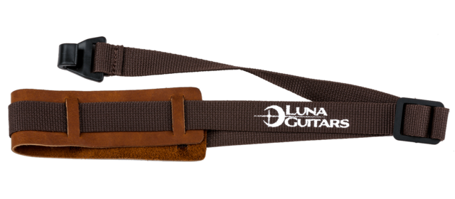Brown Ukulele Strap w/ Leather Pad