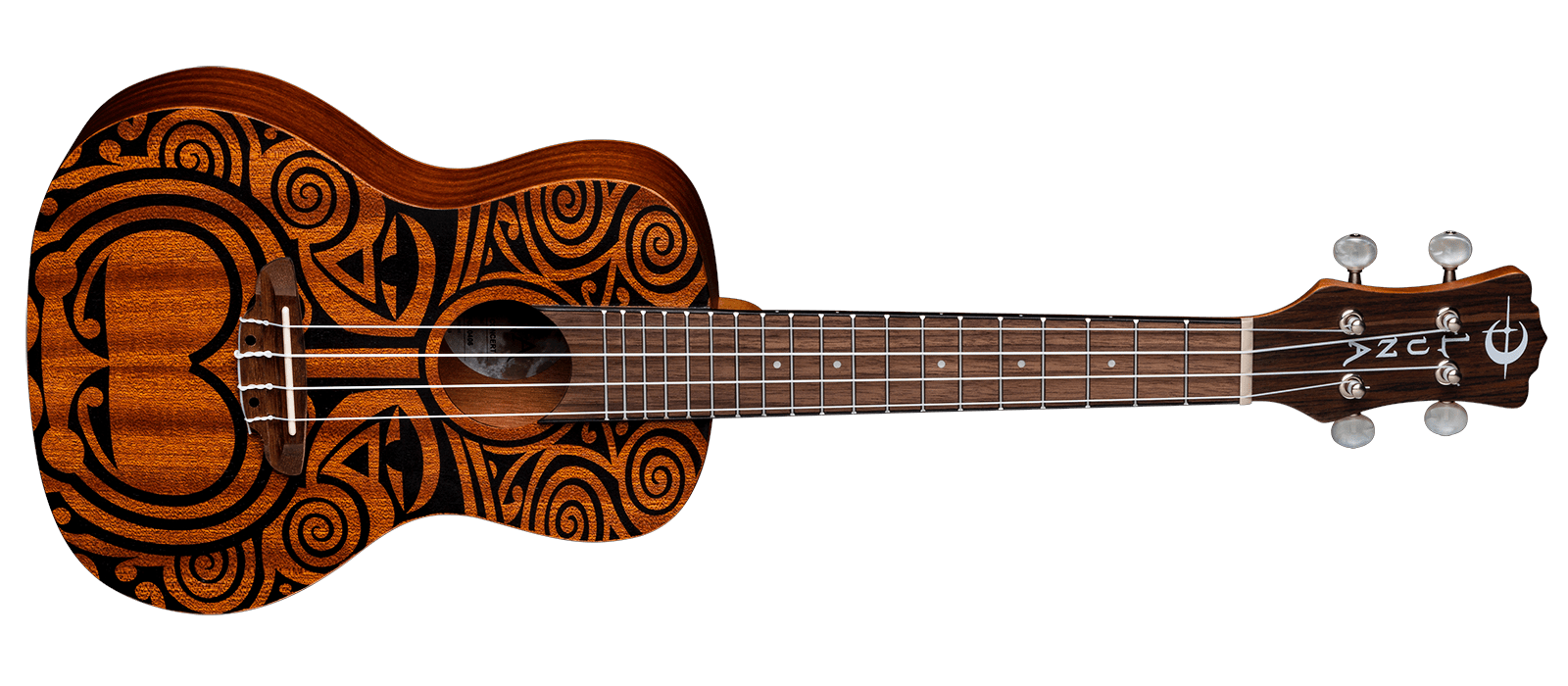 luna guitars mahogany tribal tenor ukulele